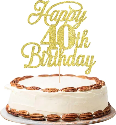Vista 13 de Rsstarxi 1 paquete de decoración para tarta de cumpleaños 8 con purpurina negra de 8 años y fabulosos saludos a 8 años de edad, para celebrar el 8º