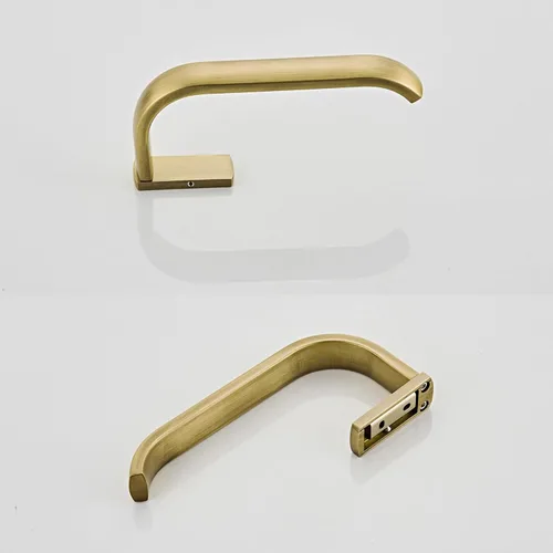 Vista 10 de Flybath Soporte de papel higiénico de latón antiguo con 2 ganchos para abrigos montado en la pared