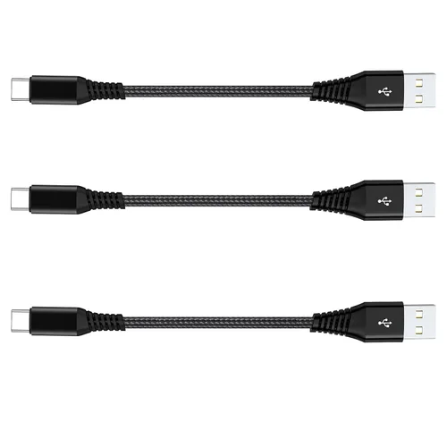 Vista 13 de Cable USB a USB C de 1 pie, paquete de 5 cables cortos de 8 pulgadas USB-C de 60 W de carga rápida para iPhone 18 Pro Max, iPhone Duo 17 16 15