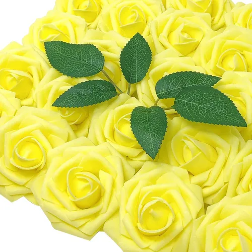 Vista 12 de Wrapables® Flor de rosa artificial, flores de tacto real para ramos de boda y centros de mesa, aguamarina