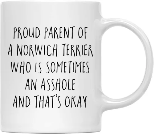 Vista 18 de Andaz Press Funny Dog - Taza de café de 11 onzas, regalo de broma, orgulloso padre de un afenpinscher que es a veces un gilipollas y eso está bien