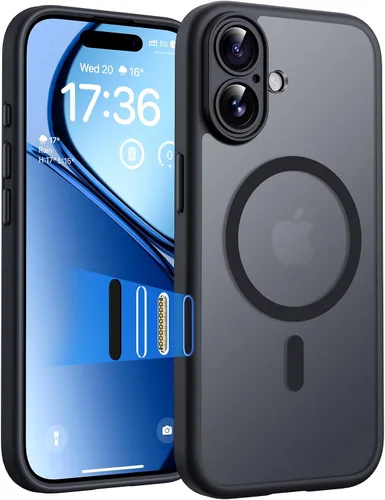 Vista 203 de TOCOL Funda para iPhone 11, compatible con Magsafe, protección completa de cámara, imanes integrados, protección contra caídas, funda translúcida