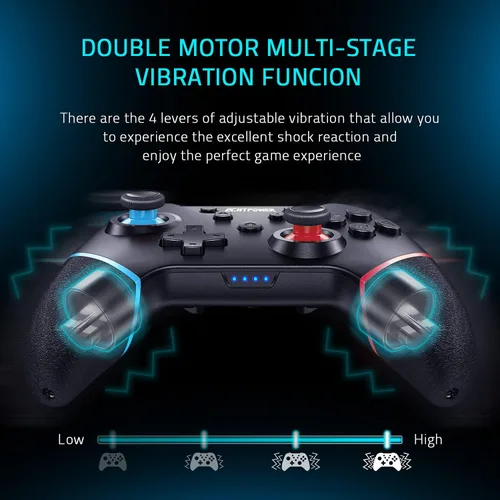 Vista 7 de Controlador Switch Pro para Nintendo SwitchSwitch LiteSwitch Oled controlador inalámbrico ECHTPower con botones personalizados turbo vibración