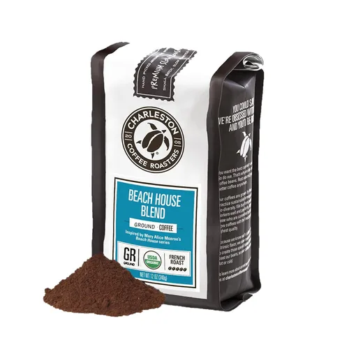 Vista 7 de Charleston Coffee Roasters Café molido orgánico especial Recogido a mano, tostado lento premium (mezcla de acuario, tostado medio) 12 onzas