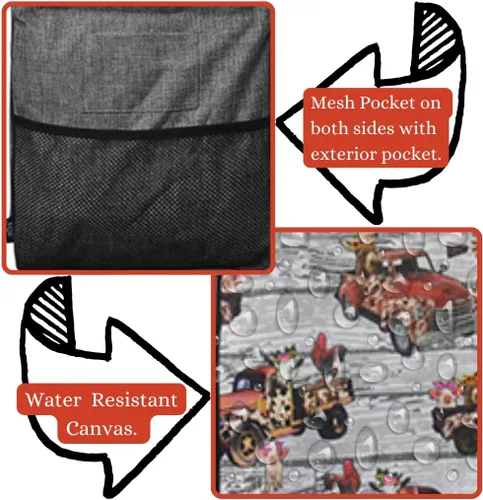 Vista 249 de NGIL Bolsa de comestibles reutilizable extra grande plegable de gran tamaño para comestibles, almacenamiento, picnic, playa, Estampado