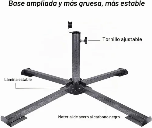 Vista 5 de Soporte de anclaje plegable para patio, ajustable, portátil, anclaje de playa, hierro templado, resistente, soporte para sombrilla de patio al aire