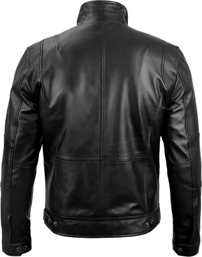 Vista 27 de Blingsoul Real Lambskin Leather Jacket Men - Chaquetas de cuero para Hombres