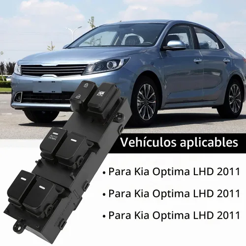 Vista 5 de 93570-2T000 Interruptor de elevalunas eléctrico para Kia Optima LHD 2011 2012 2013 Controlador maestro lado izquierdo Elevalunas eléctrico
