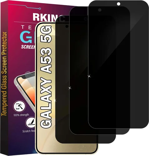 Vista 14 de RKINC Protector de pantalla [paquete de 4] para Samsung Galaxy A12 / Galaxy A02S / A12 Nacho, protector de pantalla de vidrio templado, 0.013 in
