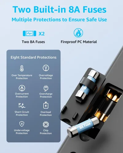 Vista 6 de Adaptador de viaje universal, 2 USB-C y 1 USB-A, cubre más de 200 Negro