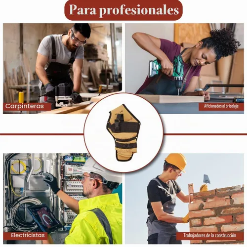 Vista 6 de Style n Craft Funda de taladro inalámbrica, soporte de taladro de poliéster 600D resistente, funda de taladro con bolsillos para brocas, compatible