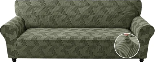 Vista 19 de JIVINER - Juego de 2 fundas elásticas para sillas de comedor, fundas geométricas de jacquard para sillas de comedor, fundas lavables para sillas