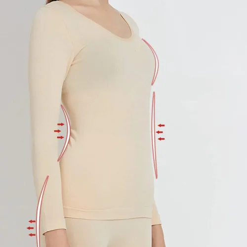 Vista 4 de PHILISENMALL Conjunto de ropa interior térmica para mujer, con forro polar y capa base para accesorio de culturismo