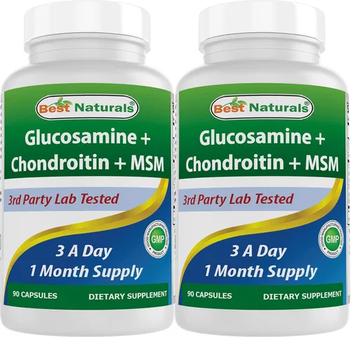 Vista 8 de Best Naturals, Suplementos MSM de glucosamina condroitina, 2600 mg por porción, 90 cápsulas (90 unidades (paquete de 1))