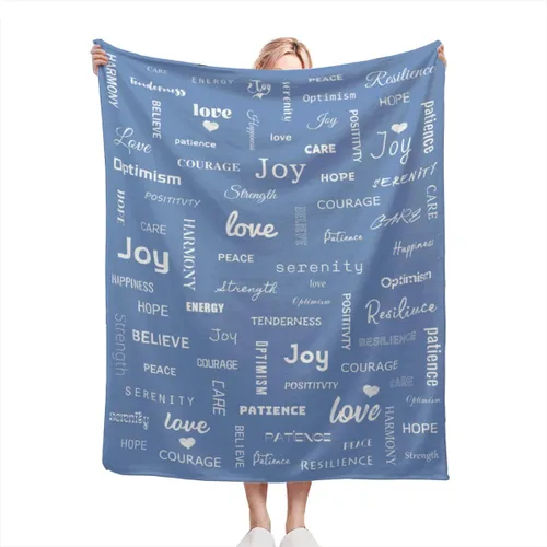 Vista 26 de Manta curativa, manta de regalo para mujeres y hombres, cálido regalo inspirador, manta de forro polar suave con energía positiva, comodidad, amor