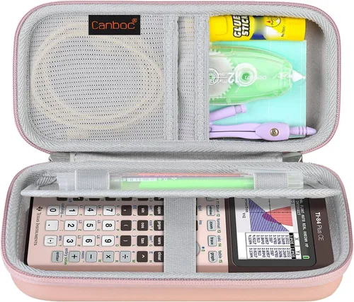 Vista 11 de Canboc Estuche para calculadora gráfica para Texas Instruments Ti-84 Plus CE/Ti-84 Plus/TI-83 Plus Calculadora gráfica a color, Bolsa de malla
