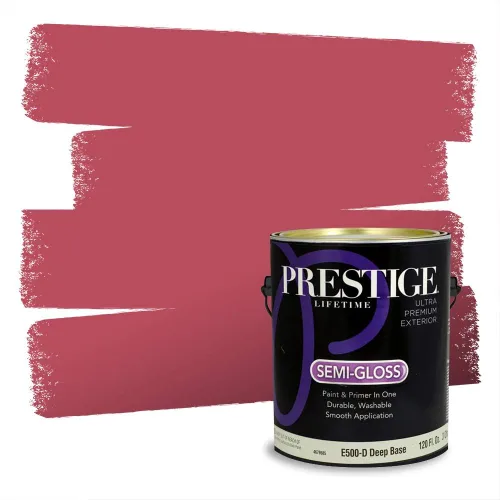 Vista 118 de Prestige Paints Pintura exterior e imprimación en uno, 1 galón, plano, coincidencia comparable de Valspar* Amber Rose*