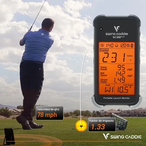 Vista 8 de Voice Caddie - Monitor de lanzamiento portátil Swing Caddie