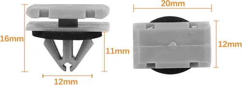 Vista 3 de uxcell 20 unids plástico remache parachoques sujetador clip para Jeep Cherokee WK2 68172491AA