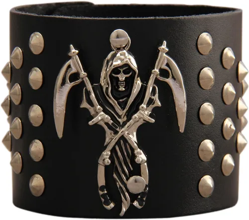 Vista 17 de GelConnie Pulsera de Cuero con Abrazadera para Hombres y Mujeres, Pulsera Vikinga de Cuero Gruesa, Pulseras de Cuero para Hombres, Pulsera