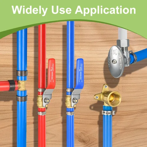 Vista 9 de Paquete de 2 adaptadores de transición de CPVC de 1/2 pulgada Pex x 1/2 pulgadas, accesorios PEX de latón resistente para conexión de tubería PEX-B