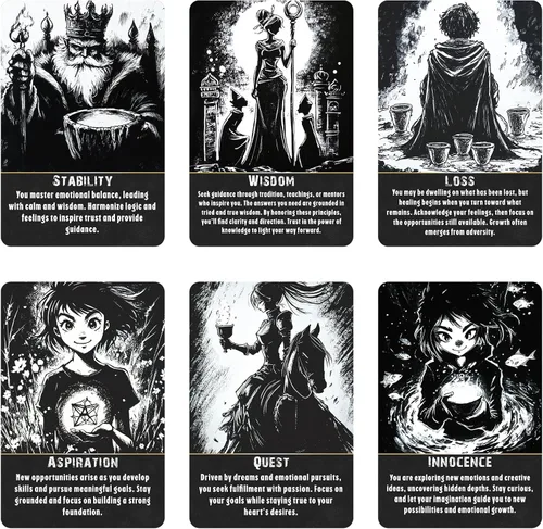 Vista 6 de sishui Juego de 78 cartas de tarot Lythra, cartas de tarot oráculo para principiantes, herramientas espirituales para intuición, visión emocional