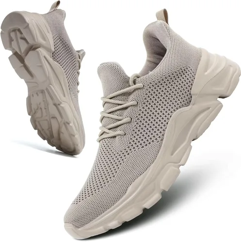 Vista 2 de Zapatos deportivos para hombre para correr, caminar, tenis ligeros, transpirables, informales, suela suave, cómodos, para el trabajo, gimnasio
