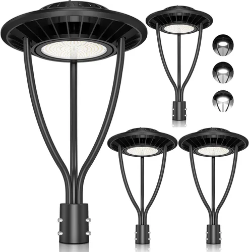Vista 14 de ADUB Luces LED de poste de 60 W, 48 W, 36 W, potencia ajustable, DLC ETL 5000 K, luz LED superior con fotocélula IP65, luces de poste