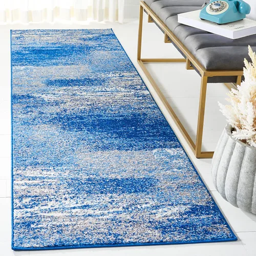 Vista 29 de SAFAVIEH Colección Adirondack Alfombra de Pasillo - 2'1" x 6', Marfil y Salvia, Diseño Abstracto Moderno, No Desprende Pelusa y Fácil Cuidado, Ideal