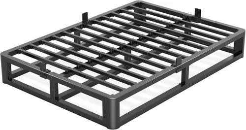 Vista 11 de Firpeesy - Base de cama individual de 6 pulgadas con bordes de esquinas redondas, base de plataforma metálica individual de bajo perfil con soporte