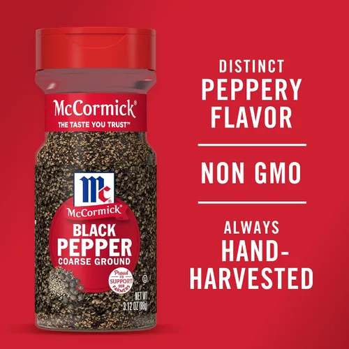 Vista 16 de McCormick Pimienta negra molida gruesa, 3.12 oz