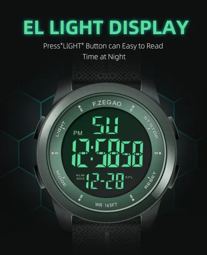 Vista 5 de Digital Watch Waterproof, Ultra-Thin Super Wide-Angle Display Sport Digital Watches for Men Women Swimming