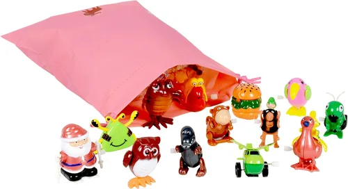 Vista 2 de Juego de 28 juguetes de relojería variados, juguetes de cuerda para fiestas de animales, gran regalo para niños, niñas, niños pequeños