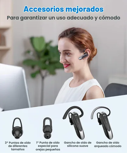 Vista 6 de Link Dream - Auricular Bluetooth para teléfono celular con silencio