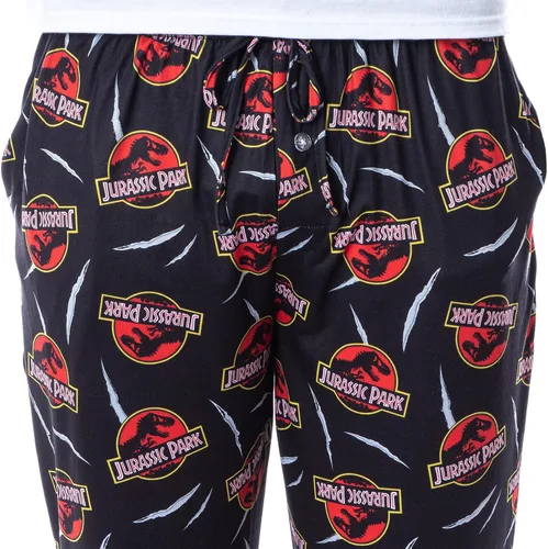 Vista 3 de INTIMO Jurassic Park - Pantalones de pijama para hombre, diseño de dinosaurio