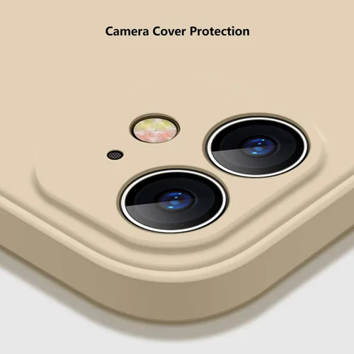 Vista 5 de Funda de silicona líquida compatible con iPhone 12 Mini de 5.4 pulgadas, antiarañazos y huellas dactilares, forro de microfibra a prueba de golpes