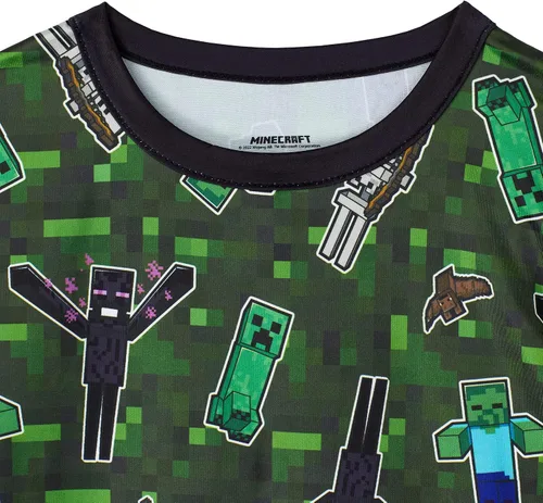 Vista 2 de Minecraft Conjunto de ropa interior térmica para niños de 2 piezas camisa de capa base y leggings largos John para niños