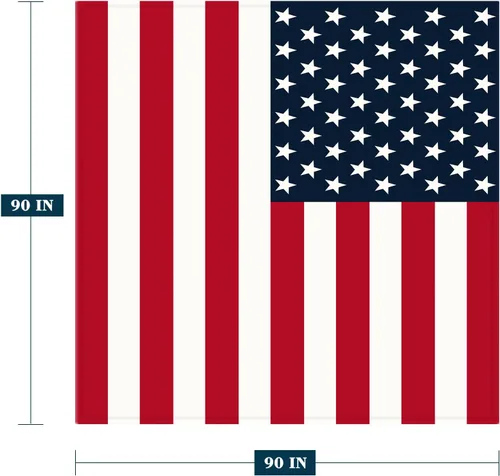 Vista 23 de YeeJu Manta de bandera estadounidense para bebé, patriótica para el 4 de julio, Día de los Caídos, 4 de julio, manta de forro polar para niños