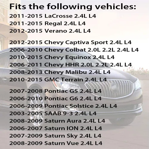 Vista 3 de Kit de cadena de distribución Ecotec 2.4 12680750 para 2010-2015 Chevy Equinox, GMC Terrain, Buick Verano, Pontiac, Saab, Saturn 2.0 2.2 2.4L.