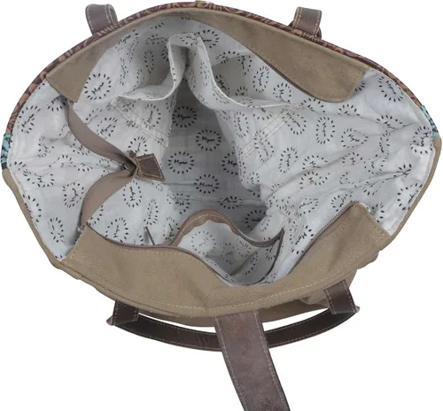 Vista 5 de Myra Bag Bolso tote de cuero occidental para mujer - Lemon Tree, Lemon Tree