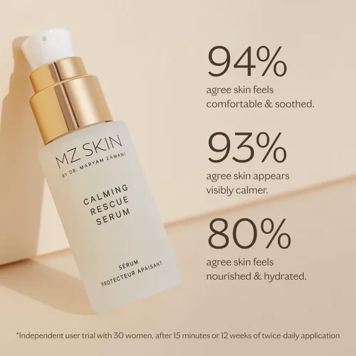 Vista 4 de MZ SKIN Calming Rescue Serum 1.01fl oz Suero calmante prebiótico para pieles sensibles y propensas al enrojecimiento Fortalece la barrera