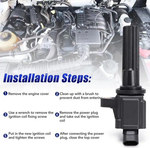 Vista 4 de Juego de 6 bobinas de encendido para Chevy Trailblazer GMC Envoy 4.2 L6 UF497 C1558 de 2006 2007 2008 2009