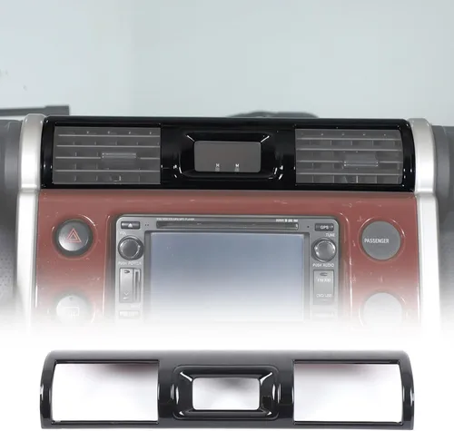 Vista 12 de Cubierta decorativa de marco de salida de aire con control central de acrilonitrilo butadieno estireno para Toyota FJ Cruiser 2007-2021