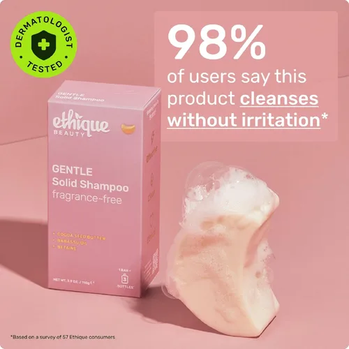Vista 6 de Ethique - Barra de champú suave sin perfume con manteca de cacao; libre de plástico, vegano, sin crueldad, 3.88 onzas - Anteriormente Bar Minimum
