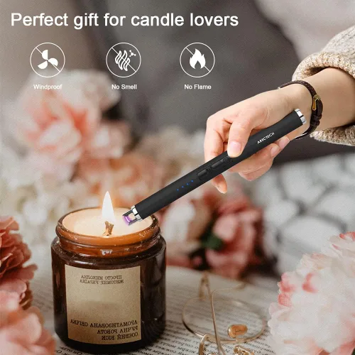 Vista 2 de ARECTECH Encendedor Eléctrico de Velas Recargable de Arco de Plasma Resistente al Viento para Velas Navidad Cocina Regalo de Cumpleaños para Mamá