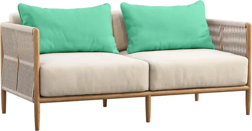 Vista 5 de Funda de almohada lumbar de tela de poliéster para interiores y exteriores, impermeable, rectangular, para todo tipo de clima, para muebles