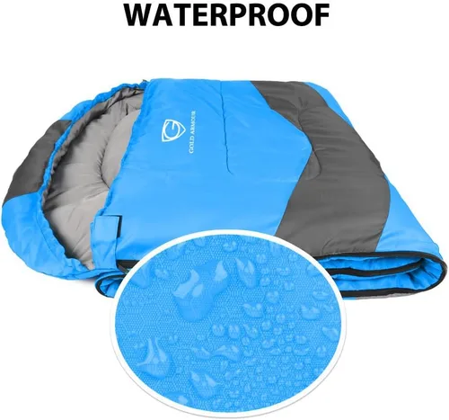 Vista 4 de Gold Armour Sacos de dormir para adultos, niños, niñas, mochileros, senderismo, campamento, clima frío y cálido 4 estaciones, uso en interiores