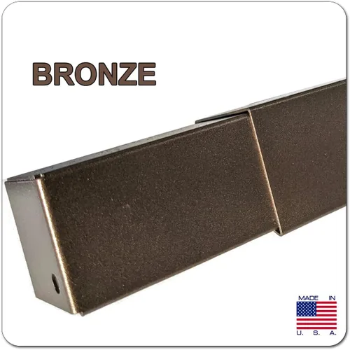 Vista 2 de Midwest Hearth Kit de barra y cenefa ajustable para pantallas de chispas de chimenea (bronce antiguo) fabricado en Estados Unidos