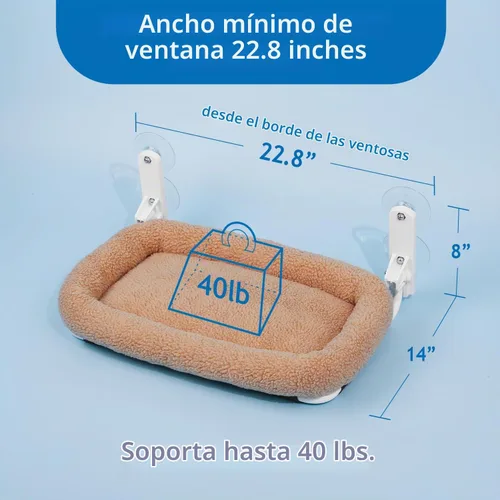 Vista 4 de Zakkart Hamaca plegable para gatos para ventana, sin cable, cama integrada lavable a máquina, marco de metal resistente, percha de ventana