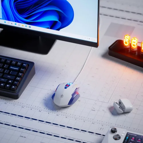 Vista 5 de Uineer Wired Mouse, USB-A Computer Mouse with 6 Buttons,Adjustable